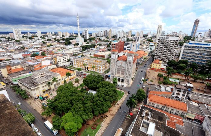 Centro de cuiabá , igreja da Matriz, tempo, clima, céu