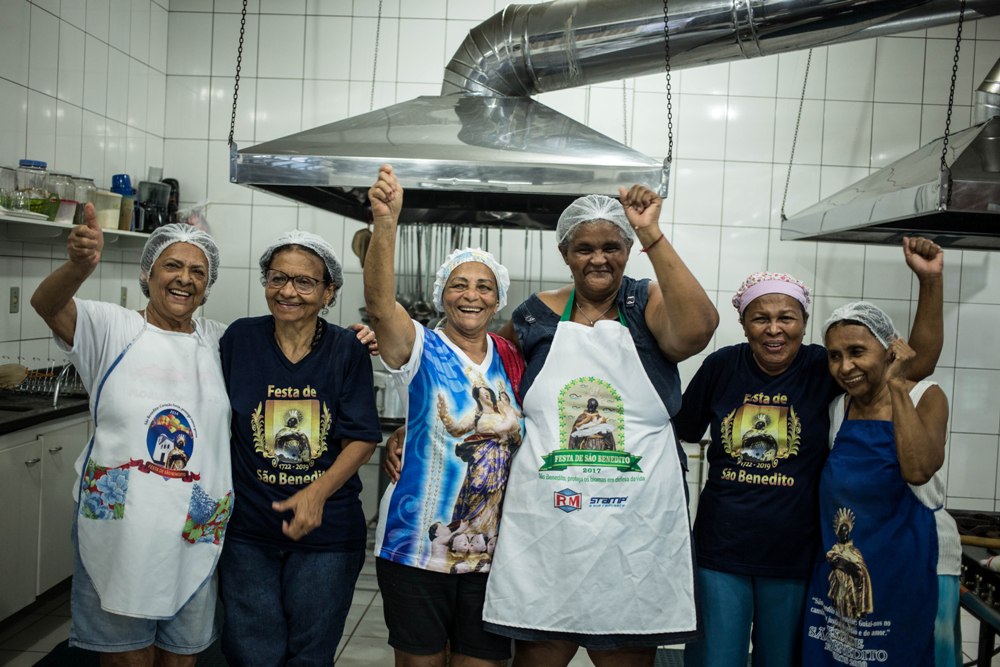 Elas representam o coração da festa: “a gente é assim ó, com São Benedito”