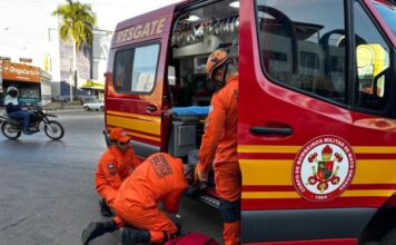 Bombeiros salvam menino que foi atropelado em frente escola em Lucas do Rio Verde
