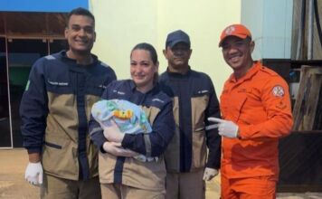 Mãe entra em trabalho de parto e bebê nasce dentro de viatura dos bombeiros em MT