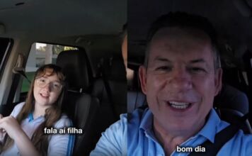 Após deixar governo de Mato Grosso, Mauro Mendes começou o dia levando sua filha pra escola