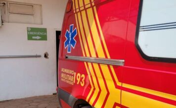 Bombeiros socorrem idoso com lâmina de lixadeira empalada na coxa em Sinop