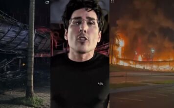 Video mostra bar Ditado Popular ser consumido pelas chamas